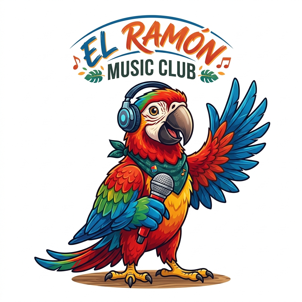 Mascotte El Ramon Music Club — Perroquet tropical